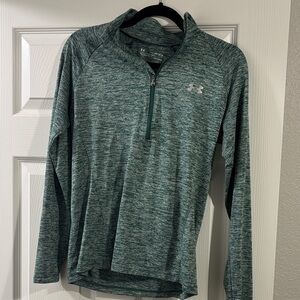 Under Armour Teal Heathered Half-Zip Top